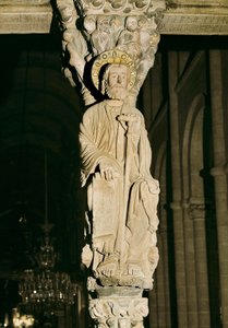 Mulhão com figura de São Tiago, Pórtico de la Gloria, Catedral Santiago de Compostela