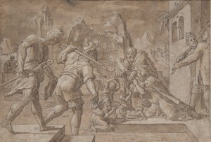Adoração dos Pastores, c. 1549-50. de Master Of The Liechtenstein Adoration