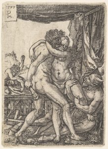 Hércules lutando contra os centauros, 1577. de Master PM