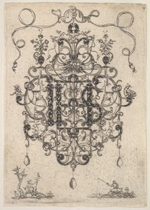 Desenho para um Pingente com Monograma IHS, 1609. de Master PRK