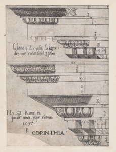 Speculum Romanae Magnificentiae: Entablatura de Corinto, 1537., 1537.