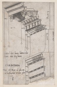 Speculum Romanae Magnificentiae: Entablature from the Forum of Trajan, Roma, 1537., 1537.