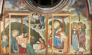 A Natividade e a Adoração dos Magos, da Capela da Virgem, Mosteiro Sacro Speco, Subiaco (fresco)