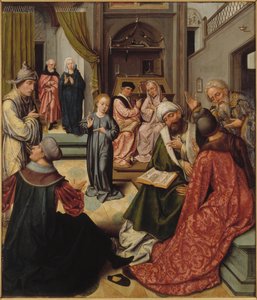 Cristo entre os Doutores, 1515. de Master of 1518.