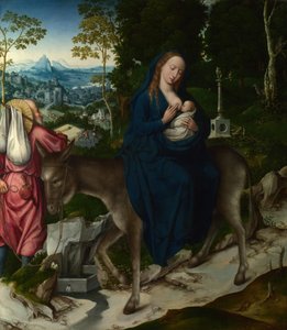 A fuga para o Egito. Painel de um retábulo, ca 1515