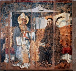 São Eleutério de Tournai e São Plácido (Fresco de Master of Cesio