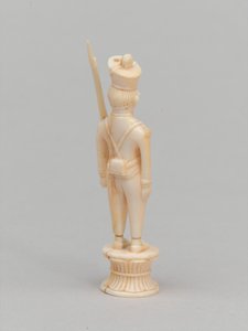Peão branco, peça de xadrez, Índia, 1820 por volta de de Master of Coetivy