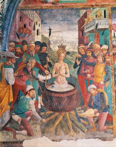 Itália, Região do Piemonte, Província de Alessandria, Serralunga di Crea, Sacro Monte di Crea, Santuário de Santa Maria Assunta, Capela de Santa Margarida de Antioquia, Paixão de Santa Margarida de Antioquia