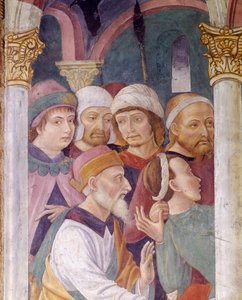 Itália, região do Piemonte, província de Alessandria, fresco na capela da Basílica de Santa Maria Assunta