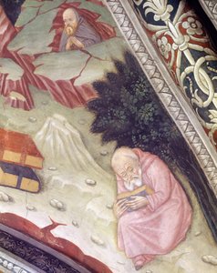 Itália, região do Piemonte, província de Alessandria, fresco na capela da Basílica de Santa Maria Assunta de Master of Crea