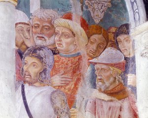 Itália, região do Piemonte, província de Alessandria, fresco na capela da Basílica de Santa Maria Assunta