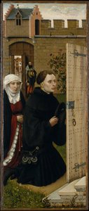 Tríptico da Anunciação (Retábulo de Merode), c.1427-32 (óleo sobre carvalho) de Master of Flémalle