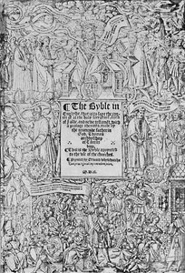 "Título-Página da Grande Bíblia, 1540, 1903 de Master of Francois de Rohan