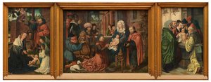 Tríptico de epifania (óleo sobre painel)