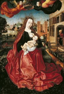 Madonna e Criança coroadas por dois anjos, década de 1490