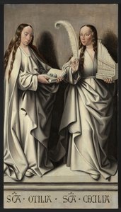 Santos Ottilia e Cecilia Painel do Retábulo de Santa Ana, ca 1503-1506 de Master of Frankfurt