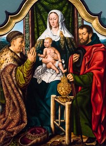 A Adoração dos Magos, c. 1510 (Têmpera e óleo sobre madeira (carvalho)) de Master of Frankfurt