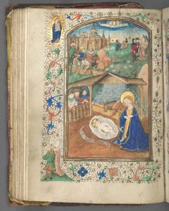 Livro de horas de uso de Utrecht: fol. 62v, A Natividade, c. 1460-1465.