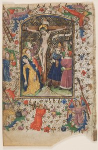 Folha de um livro de horas: a crucificação