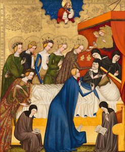 A morte de Santa Clara, c. 14001410. de Master of Heiligenkreuz
