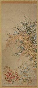 Flores e gramíneas, período Edo, 1600-1630.