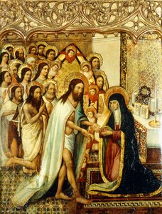Cristo apresentando os Redimidos do Antigo Testamento a sua Mãe, de Master of Perea