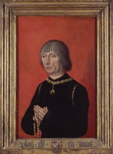 Retrato de Louis de Gruuthuuse, c.1472-82 (óleo sobre painel) de Master of Portraits of Princes