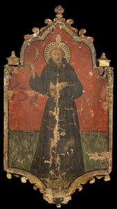 São Francisco (verso), c.1400 (tempera no painel) de Master of Roncaiette (attr. to)