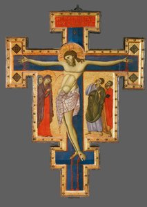 Crucifixo, da Úmbria, segunda metade do século XIII ... de Master of Saint Francis of Assisi