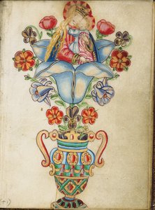 A Virgem e o Menino no cálice de uma flor de Master of Sir John Fastolf