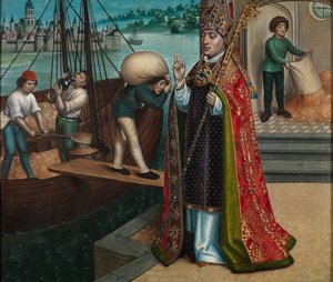 O Milagre do Grão, do Altar de São Nicolau, c.1486-93 (óleo sobre painel)