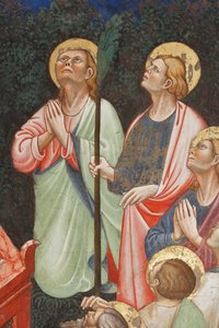"Assunção da Virgem" e "a Virgem Maria deixando cair a cinta ou cinto sagrado a São Tomás", Detalhe dos apóstolos, c.1420 (fresco)