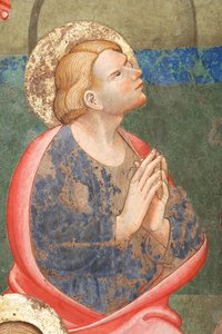 "O Pentecostes", Detalhe com um santo orando, c.1420 (fresco)