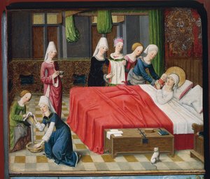 Nascimento da Virgem de Master of the Aachen Altar