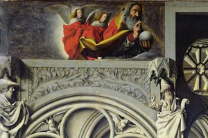 Deus Pai no Céu enviando seu Filho à Virgem Maria, c.1445 (detalhe de 26541)