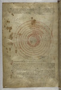 Egerton MS 943 f.2v Inferno: Diagrama circular das esferas do Inferno, de 