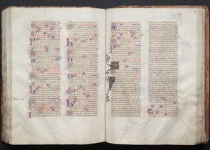 O Missal Gotha: Fol. 107r, Texto, c. 1375. de Master of the Boqueteaux