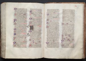 O Missal Gotha: Fol. 140r, Texto, c. 1375. de Master of the Boqueteaux