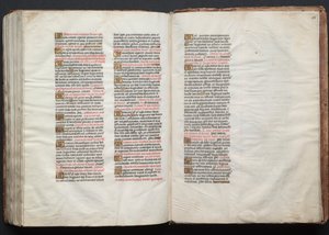 O Missal Gotha: Fol. 158r, Texto, c. 1375. de Master of the Boqueteaux