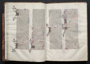 O Missal Gotha: Fol. 25v, Texto, c. 1375. de Master of the Boqueteaux