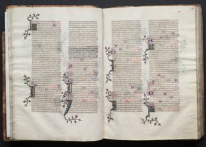 O Missal Gotha: Fol. 28v, Texto, c. 1375. de Master of the Boqueteaux