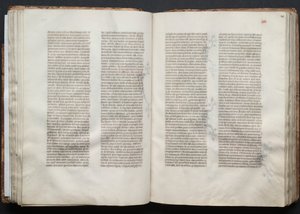 O Missal Gotha: Fol. 45r, Texto, c. 1375. de Master of the Boqueteaux
