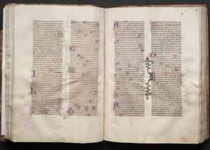 O Missal Gotha: Fol. 50v, Texto, c. 1375. de Master of the Boqueteaux