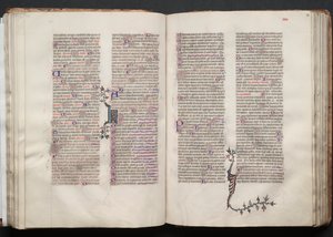 O Missal Gotha: Fol. 53v, Texto, c. 1375. de Master of the Boqueteaux