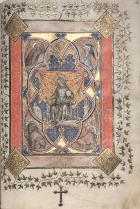 O Missal Gotha: Fol. 64r, Cristo em Majestade, c. 1375. de Master of the Boqueteaux