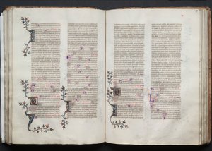 O Missal Gotha: Fol. 70v, Texto, c. 1375. de Master of the Boqueteaux