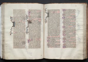 O Missal Gotha: Fol. 72v, Texto, c. 1375. de Master of the Boqueteaux
