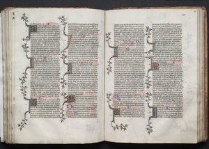 O Missal Gotha: Fol. 84v, Texto, c. 1375. de Master of the Boqueteaux