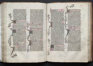 O Missal Gotha: Fol. 85v, Texto, c. 1375. de Master of the Boqueteaux