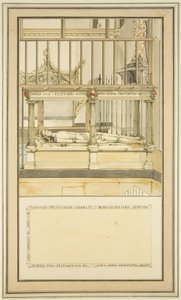 Túmulo do Bispo Paul Bush, na Catedral de Bristol, c.1799 (aguarela sobre papel) de Master of the Bristol Church Monuments